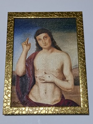 Rafael Sanzio , Painting Oil On Canvas , signed stamped vintage.