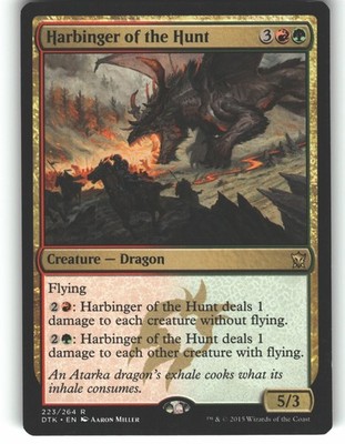 Harbinger of the Hunt 223 Rare Dragons of Tarkir Magic: The Gathering LP
