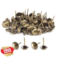 Premium Brozen Thumb Tacks, Extra Long Heavy Duty Upholstery Push Pins 100pc