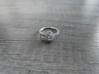 Zales Vera Wang Love Pear Halo Diamond Ring 14k White Gold Sz 7 GIA 0.75-0.99ctw — photo 4
