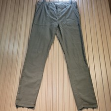 Joie Jeans Womens 28 Olive Green Utility Straight Leg Pants Made in USA