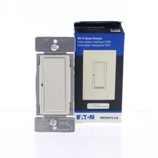 Eaton Lt Almond Smart WiFi Light Switch 3-Way LED/CFL/INC/MLV/ELV WFSW15-LA