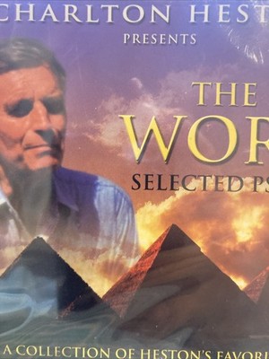 Charlton Heston CD presents The Word Selected Psalms favorite bible stories. B4