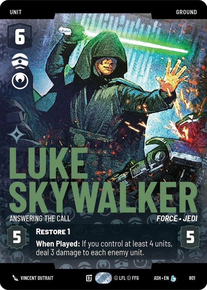 Star Wars Unlimited Luke Skywalker - Answering The Call Prestige Non-Foil SWU - Image 1 of 1