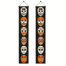 Halloween Door Banner 12x71 Inch Porch Hanging Front Door Indoor Outdoor Spooky
