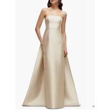 Alfred Sung D876 Elegant Convertible Watteau Satin Gown size 6 (new)