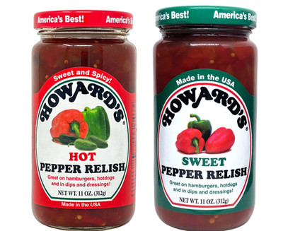 Howard's Hot Pepper & Sweet Pepper Relish (Pack of 2)