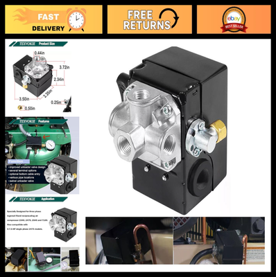 #ad Pressure Switch with Unloader amp; 4 Port Lever 135 175 PSI for Air Compressors $75.99
