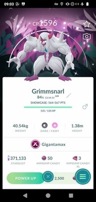 Pokemon Shiny Gigantamax Grimmsnarl Special Background -Tr.a.d.e 20k  or P.T.C