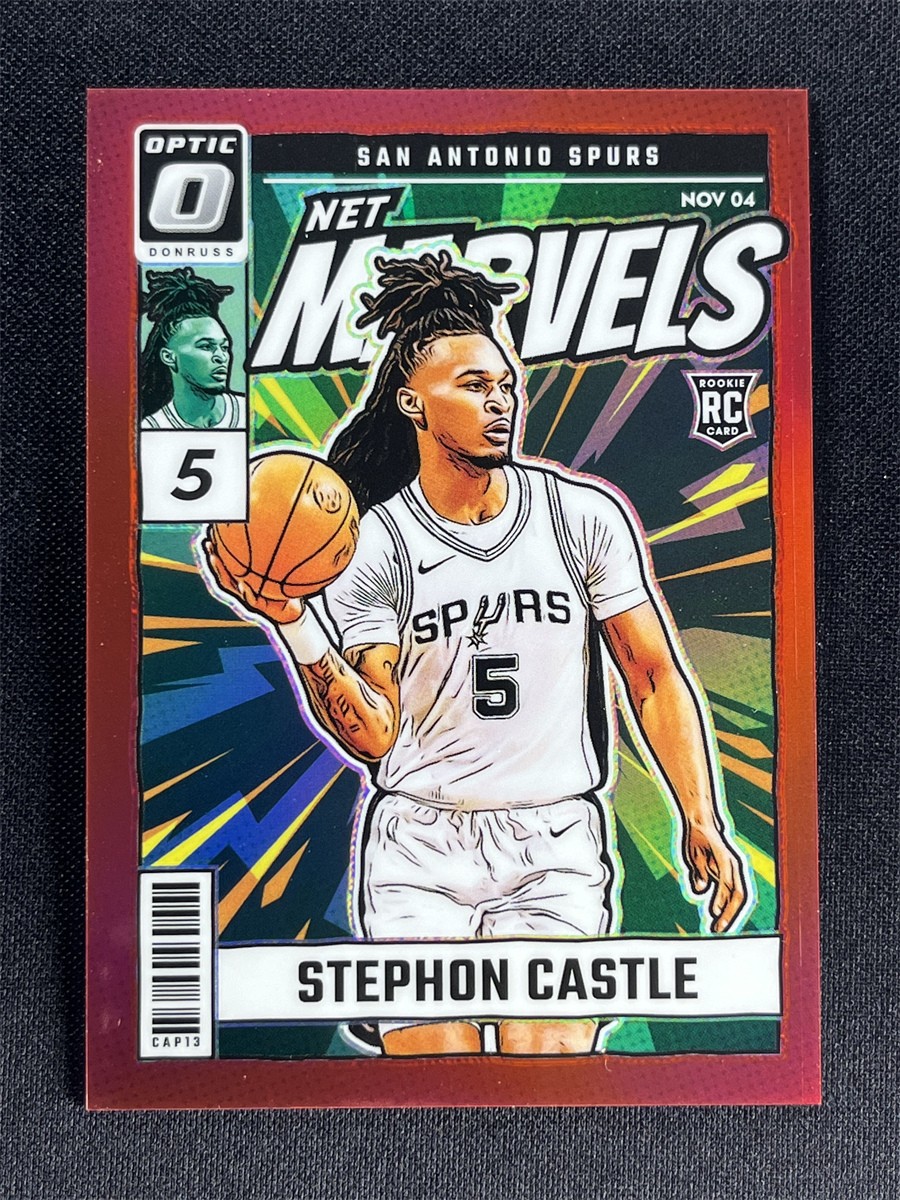 2024-25 Panini Donruss Optic Stephon Castle #12 Red Prizm Net Marvels RC /99