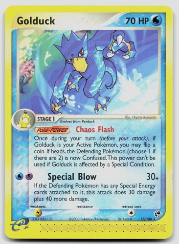 GOLDUCK 17/100 Rare Sandstorm Pokemon MP