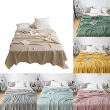Image of 100% COTTON HONEYCOMB WAFFLE EFFECT WASHABLE SOFA BED CHAIR BLANKET THROW