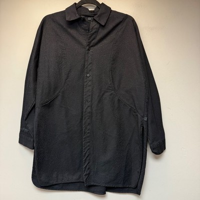 Lululemon Lab Button Down Shirt Women 2 Black Excellent Leopard Jacquard LW3HJBS