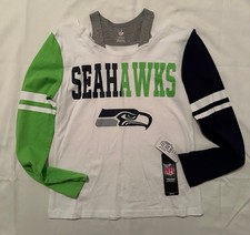 NFL SEATTLE SEAHAWKS SHIRT GIRLS LARGE 14 Long Sleeve