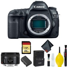 Canon EOS 5D Mark IV DSLR Camera Body Only 3 Piece Filter Kit Intl Model w/Can