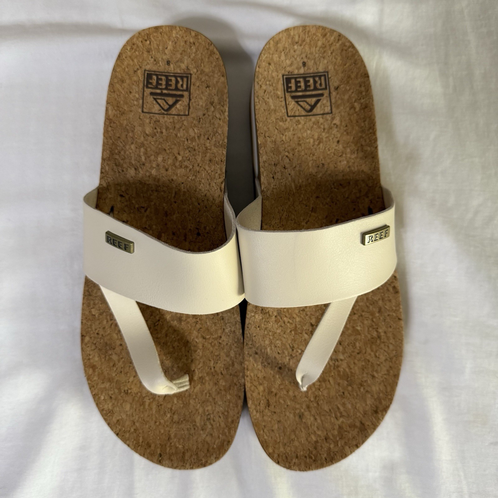 SAOLA Sandali donna Reef Cushion Sol Hi Platform taglia 8 avorio plateau casual spiaggia