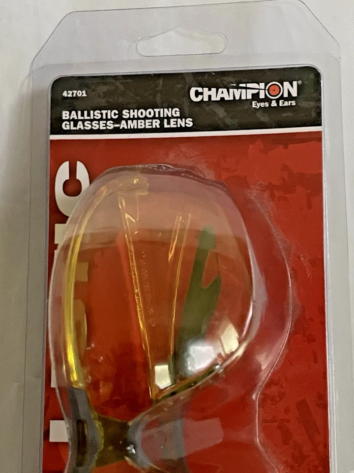 Gafas de tiro balísticas Champion nuevas en paquete - lente ámbar 42701 SELLADAS Foto 2 de 3