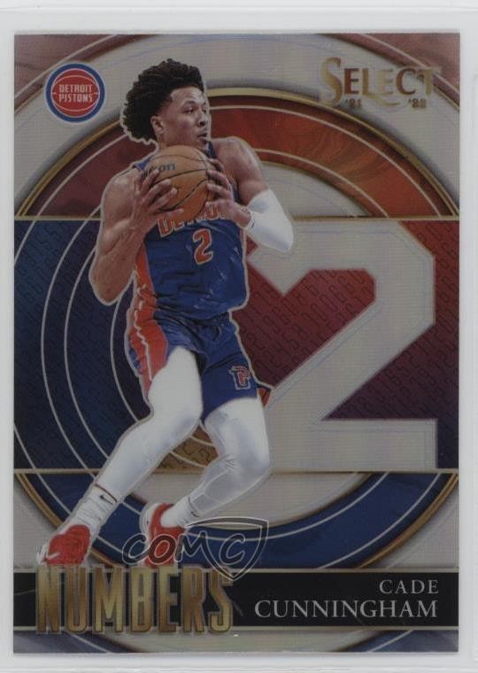 2021-22 Panini Select Select Numbers Silver Prizm Cade Cunningham #40 2s2