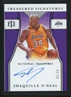 2021-22 SHAQUILLE O NEAL 06/25 AUTO PANINI NATIONAL TREASURES AUTOGRAPHS