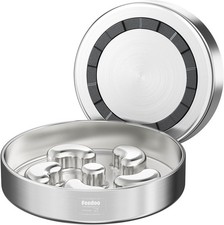 Feedoo Slow Feeder Dog Bowl 2 Cup Stainless Steel Non-Slip Puzzle Maze Dish