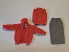 VINTAGE BARBIE #976 SWEATER GIRL 1959-1962-ORANGE SHELL, SWEATER & SKIRT