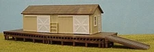 AM Models 111 HO Hamelton Long Freight Station with Platform Kit