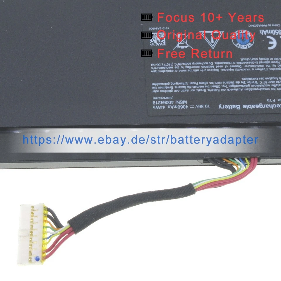 Original new F15 40064155 battery for MEDION Akoya S6426 MD62600 MD61230 - Image 4 of 4