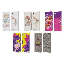 WONDER WOMAN DC COMICS VINTAGE ART LEATHER BOOK CASE FOR APPLE iPOD TOUCH MP3