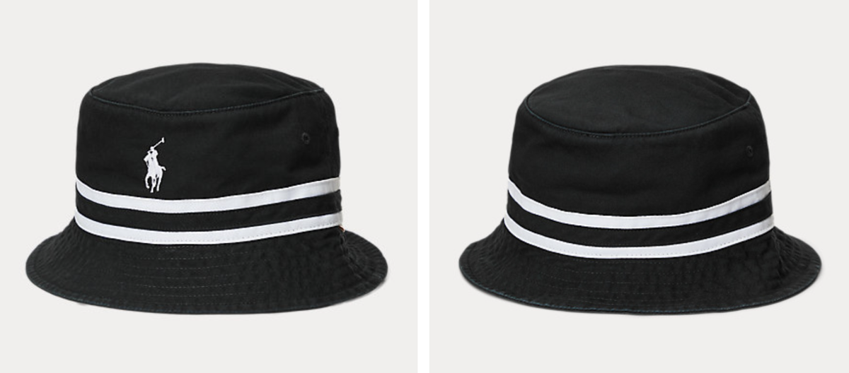 Polo Ralph Lauren Color Block~Striped-Band Twill Bucket Hat Polo Ralph Lauren Color Block~Striped-Band Twill Bucket Hat