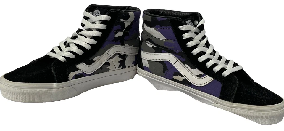 Zapatilla deportiva Vans Old Skool Hi Top para mujer 7,5 camuflada púrpura patín Y2K años 90’s retro Foto 4 de 4