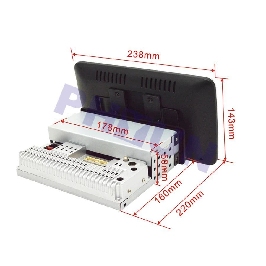 Rotatable 9" Single 1DIN Android 9 Car Stereo Radio GPS 1GB+16GB Navigation Wifi - Image 4 of 4