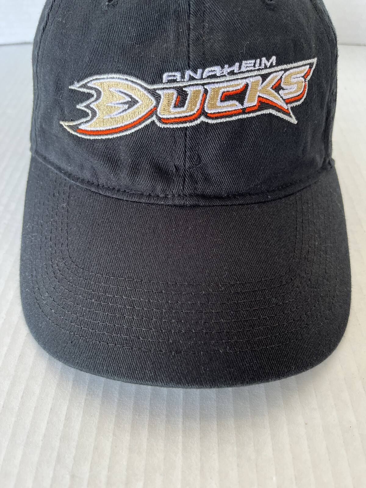 Anaheim Ducks Black Cap Hat Drew Pearson Marketing Adjustable NHL Hockey Workout