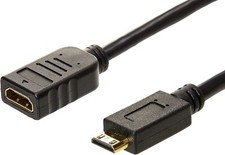 3 PACK AmazonBasics Mini HDMI Male to HDMI Female Converter Adapter Cable, 6 In