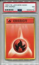 Pokemon Japanese Pocket Monsters Base Set Card Fire Energy PSA 7