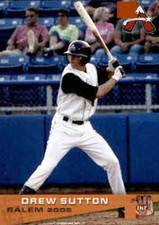 2006 Salem Avalanche Grandstand #23 Drew Sutton Jackson Tennessee Baseball Card