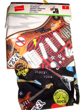 Boys 2 Piece Pajama Set  Guitar Design Hanes Size 8 NEW