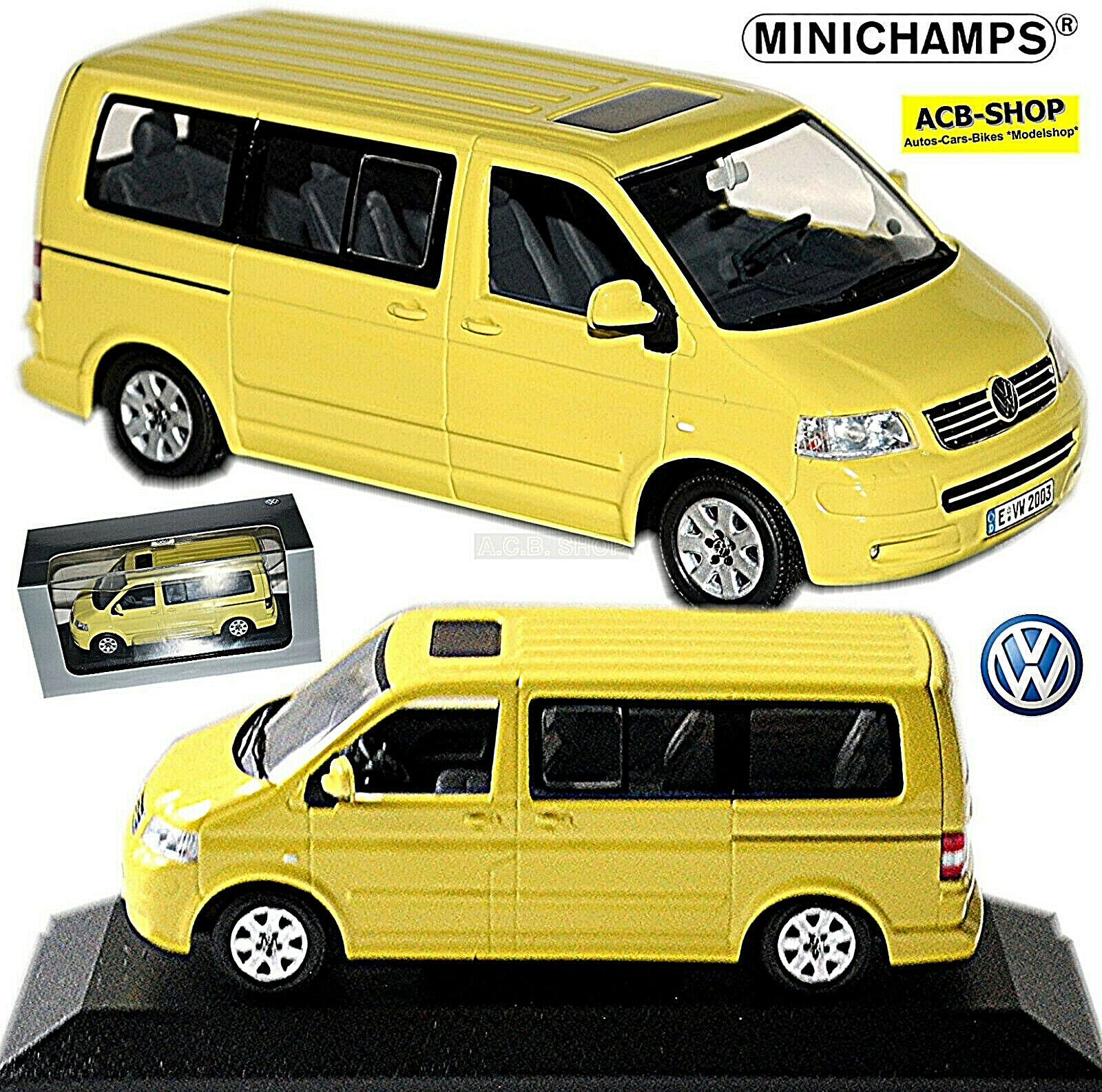 Volkswagen VW T5 Multivan 2003 Blue 1:43 Minichamps 842902102 Extremely  Rare!! 