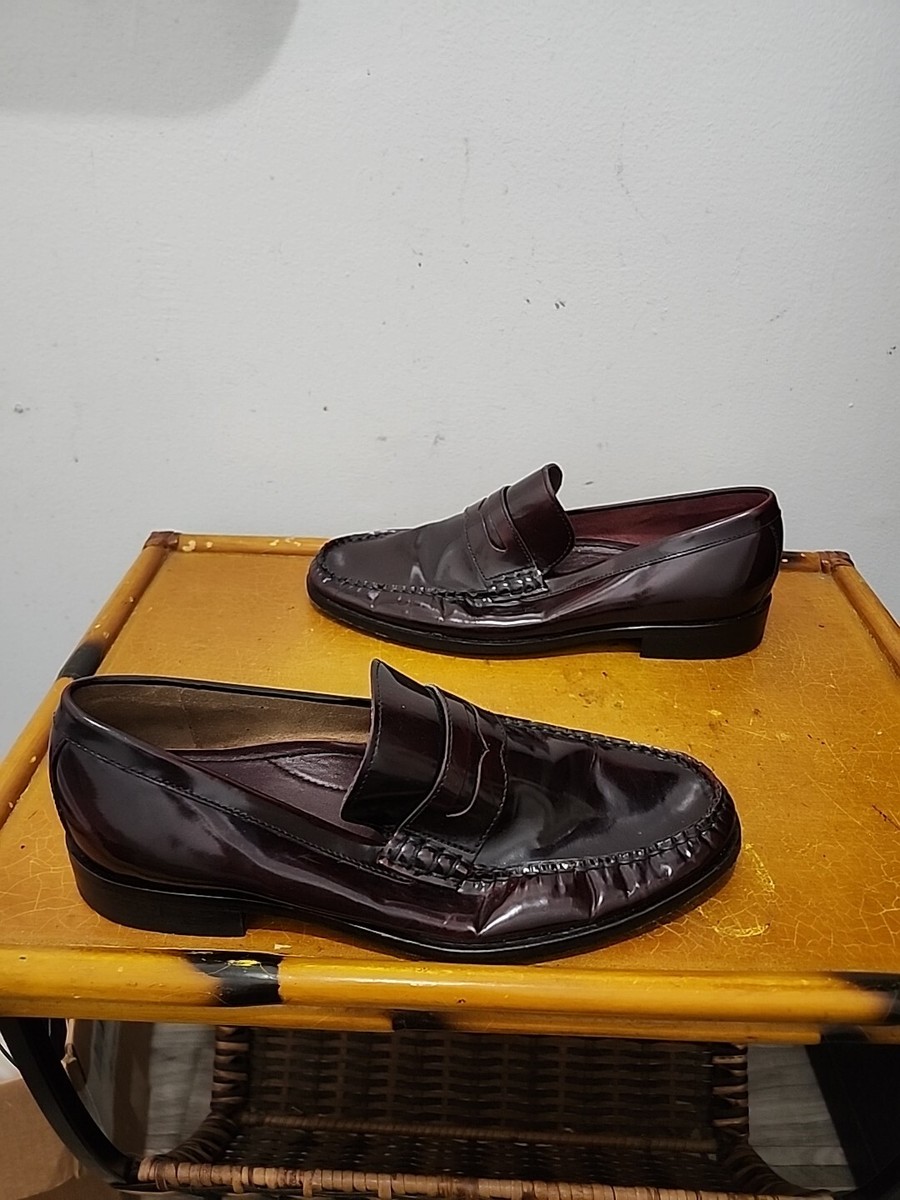 Bostonian Mens 9M Burgundy Leather Penny Loafers Dress Shoes  display picture 1
