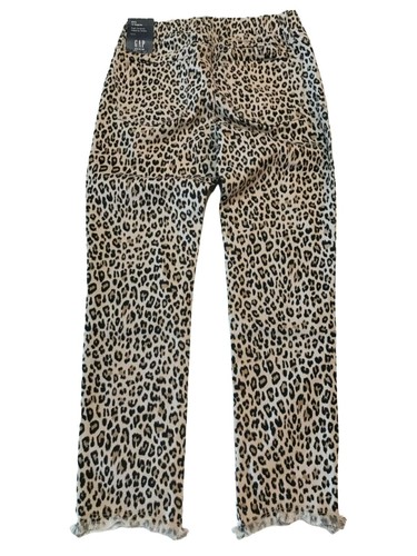 NWT GAP Girls High Stretch Jegging Ankle Sz 12 Brown Beige Animal Print #31563 - Picture 2 of 6