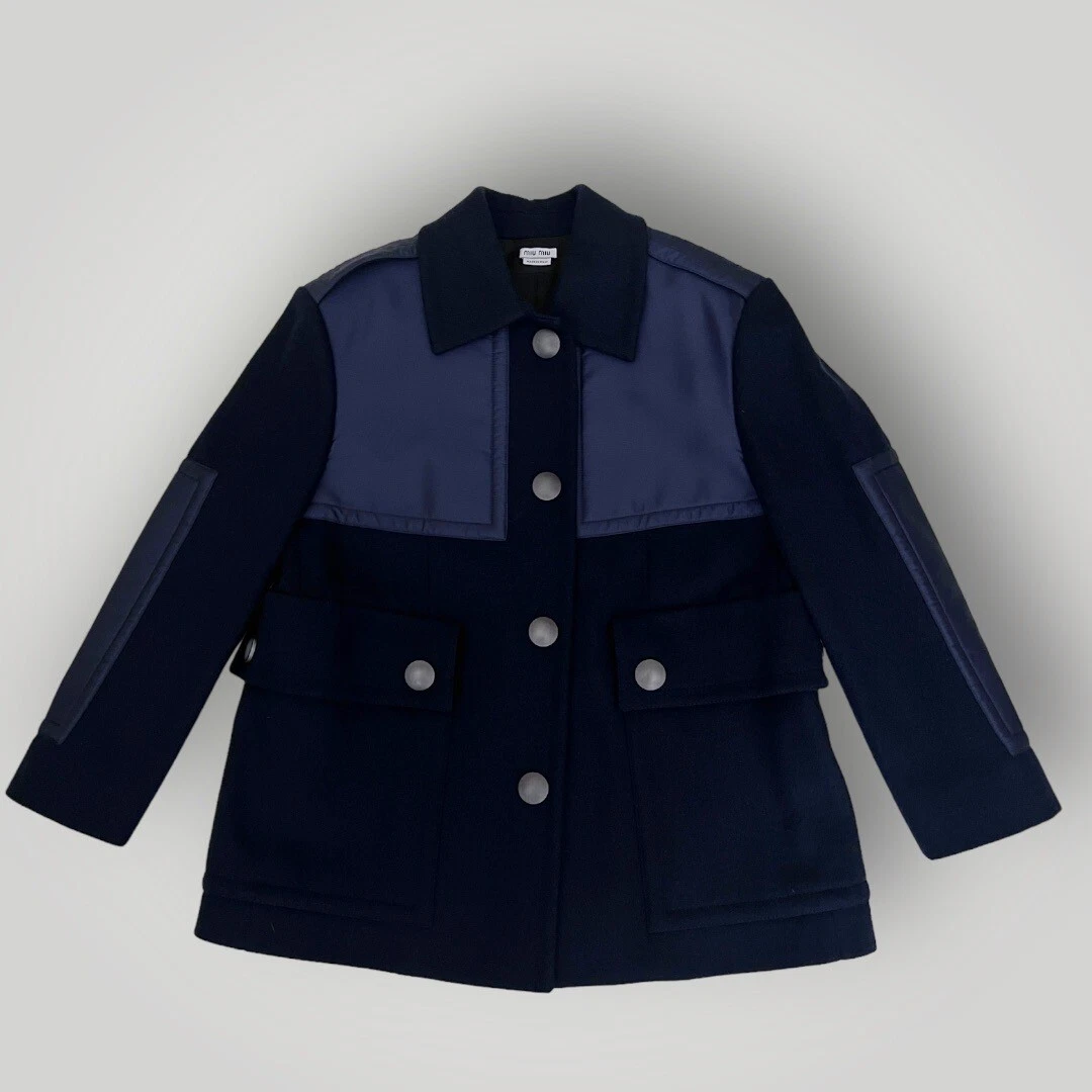 MIU MIU Cappotto Miu Lana & Tessuto USA DONNA 10 EU 40 NUOVO SENZA ETICHETTE vendita al dettaglio $2.500