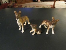 Vintage Miniature German Shepherd Dog Figurines - Set of 3 - Japan