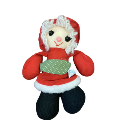 Rare & Vintage Dan Brechner Plush Doll Mrs. Claus 8'' height Christmas