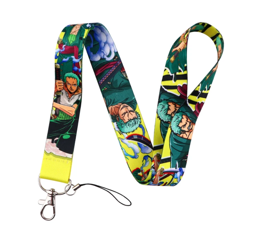Roronoa Zoro One Piece Monkey D Luffy Anime Green ID Badge Holder