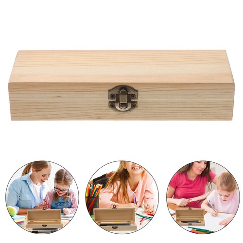Diy Wooden Large Capacity Pencil Box Painting Decorating Friends Storage - Picture 4 of 12