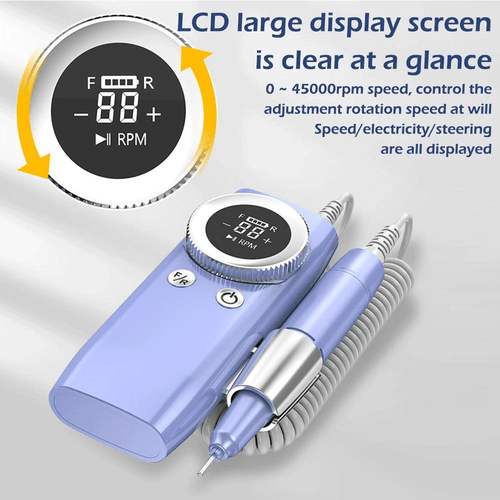 Professional Electric Nail File Drill Manicure Tool Pedicure Machine Set Kit - Bild 6 von 24