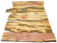 1 AROMATIC RED CEDAR  Lumber Decorative Bark Board 36"L X 5-6"W X1"T SHIPs FREE!