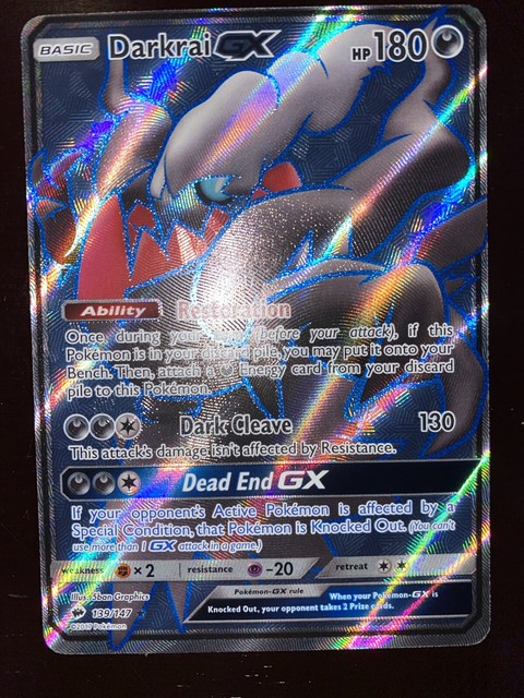 Darkrai Pokemon Card / Darkrai 87/147 - Burning Shadows - Sun & Moon