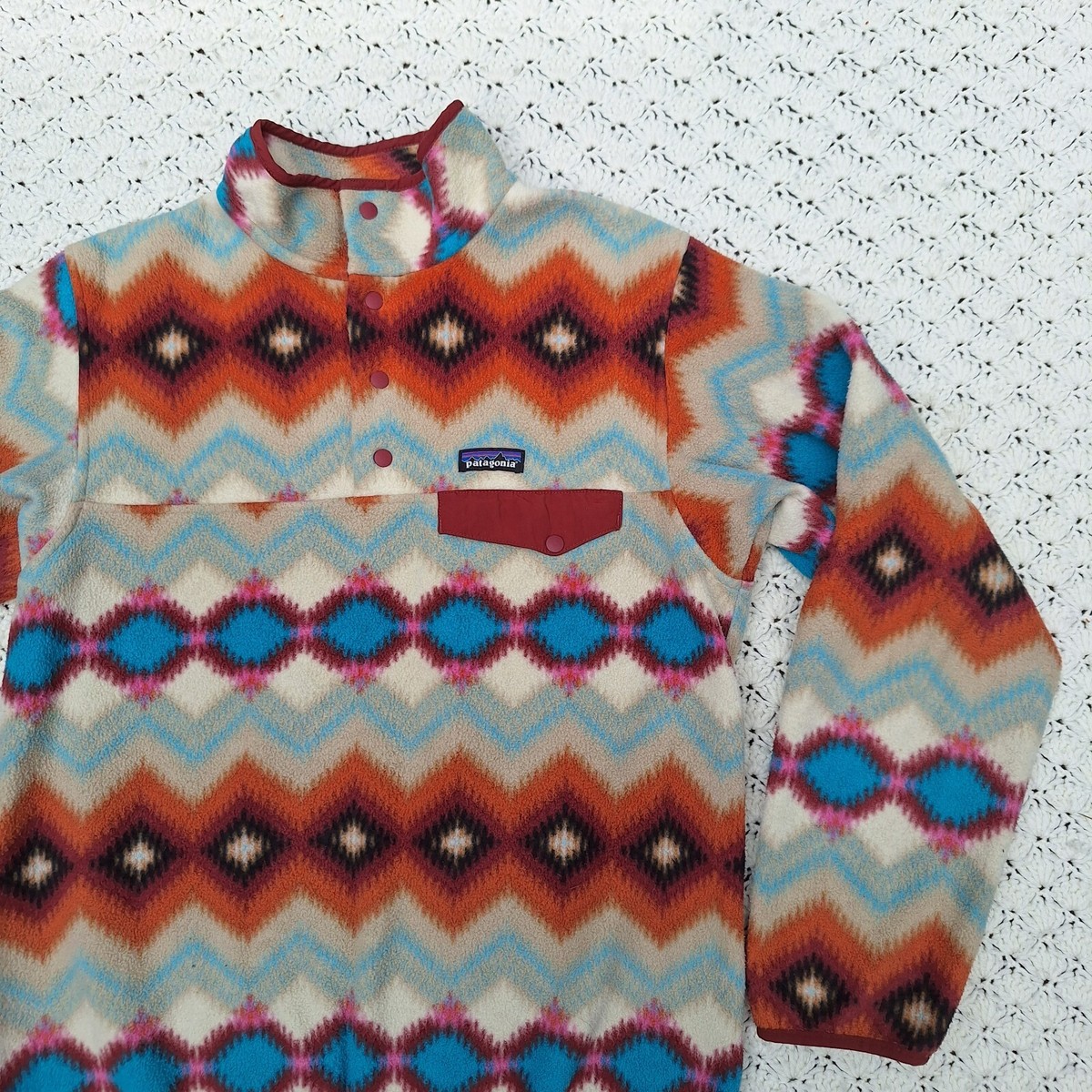 Patagonia Women's Synchilla Snap T Geometric Pattern Fleece