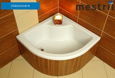 Piatto Doccia Quadrato Semicircolare Profondo Con Supporto EPS 41 Cm