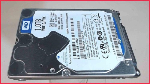 HDD Festplatte 2,5" 1TB 1000GB WD10JPVX SATA Acer Aspire E5-511 Z5WAL